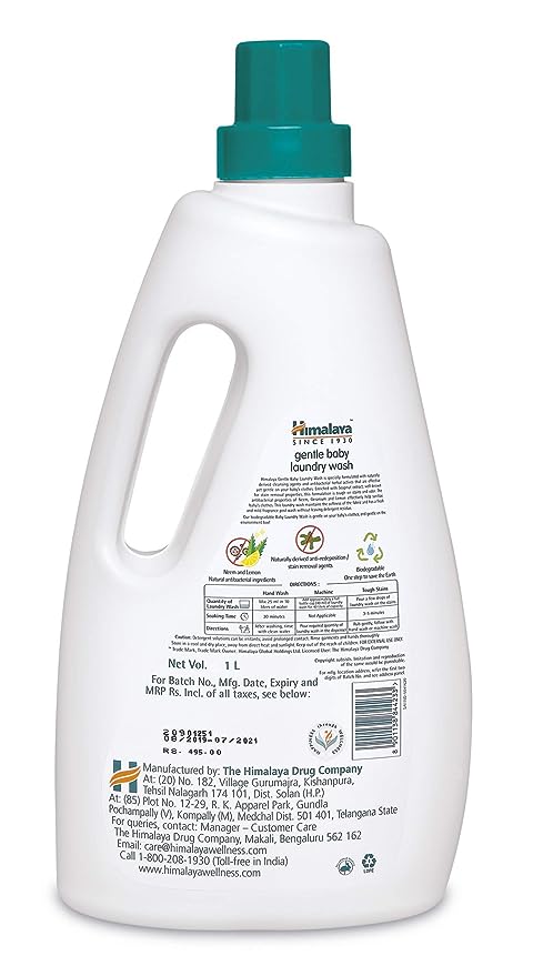 Himalaya Gentle Baby Laundry Liquid Wash 1 Ltr (Bottle) Himalaya Gentle Baby Laundry Liquid Wash 1 Ltr (Bottle)